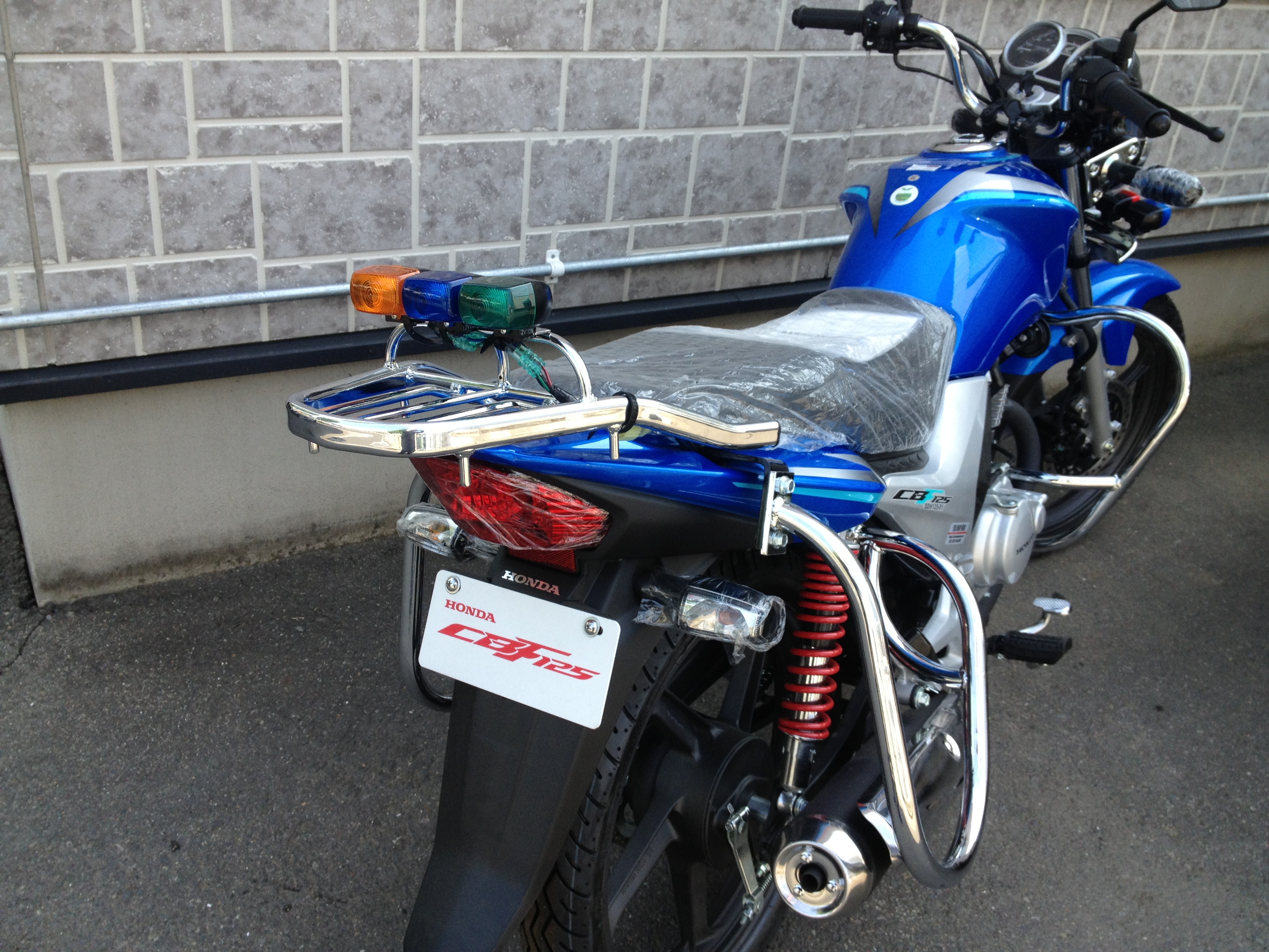 HONDA CBF125 青 エンジン始動動画 自賠責保険で乗れます 半額配送